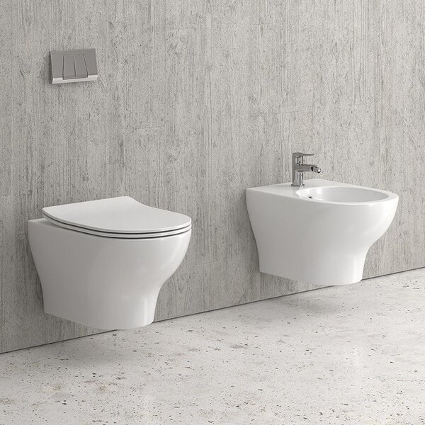 Kamalu sanitari sospesi senza brida sedile soft close eos-10
