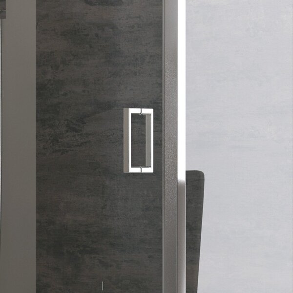 Kamalu box doccia angolare 140x70 laterale fisso 70cm vetro trasparente altezza 180cm k410ns
