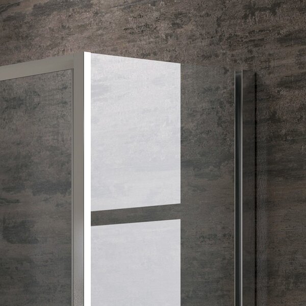Kamalu box doccia angolare 140x70 laterale fisso 70cm vetro trasparente altezza 180cm k410ns