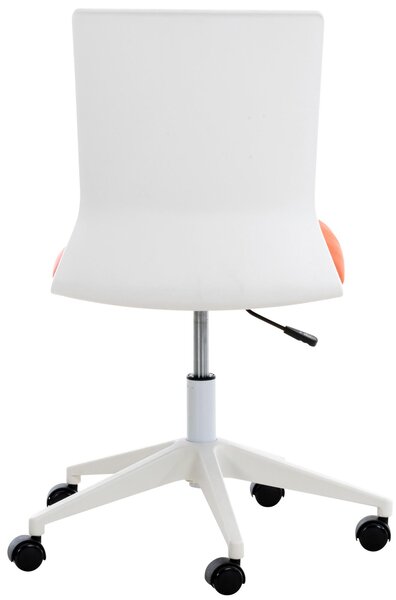 Sedia da ufficio CLP Apolda, ergonomica | Colore: arancione | Materiale: ecopelle