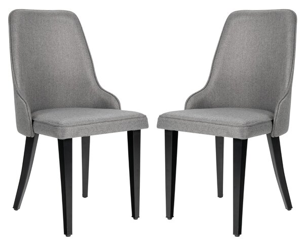 Costway Set di 2 sedie da pranzo per sala da pranzo cucina ristorante, Sedie da pranzo con schienale ergonomico Grigio
