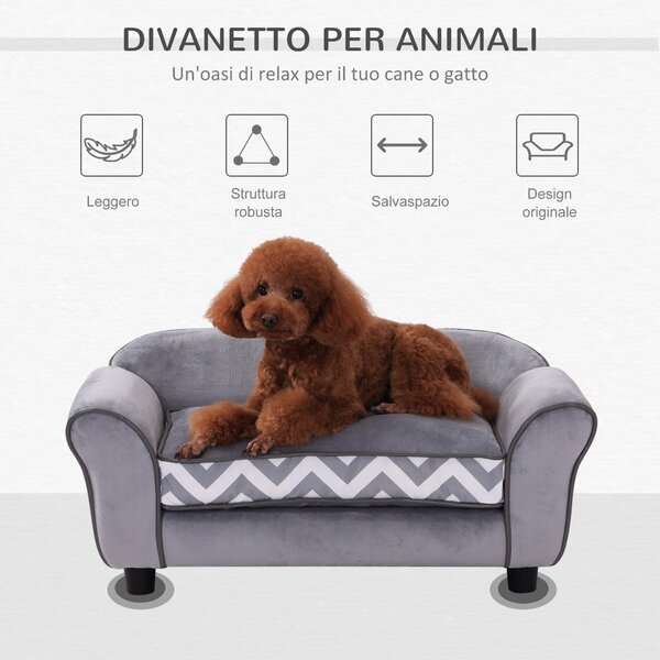 Cuccia Divano Per Cani PawHut Divano Pet Divano Lettino Per Cani