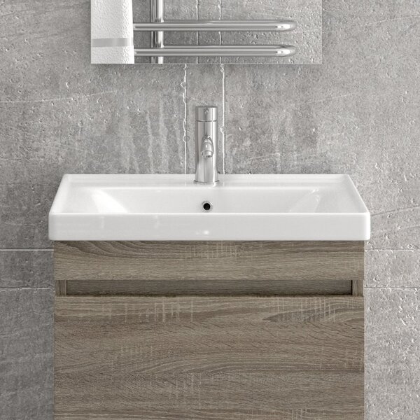 Mobile bagno 55cm a terra con lavabo incasso SV-55T - KAMALU