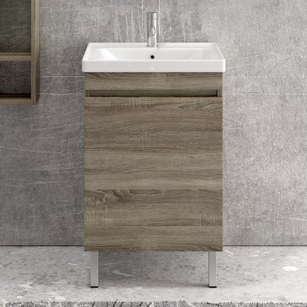 Mobile bagno 55cm a terra con lavabo incasso SV-55T - KAMALU