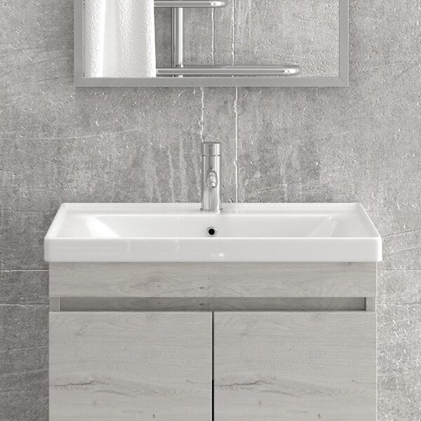 Mobile bagno a terra 65cm con lavabo integrato SV-65T - KAMALU