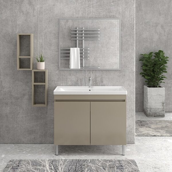 Mobile bagno con piedini 100 cm con due ante SV-100T - KAMALU