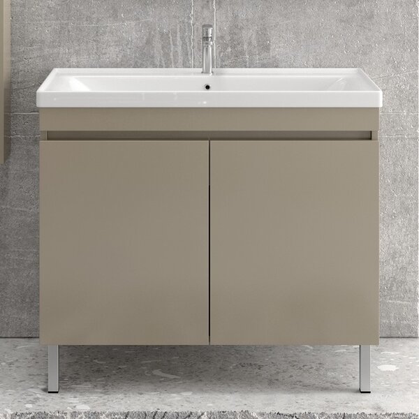 Mobile bagno con piedini 100 cm con due ante SV-100T - KAMALU