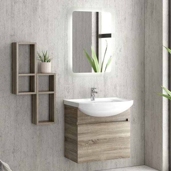 Mobile bagno 65cm sospeso con cassetto scorrevole BN-65B - KAMALU