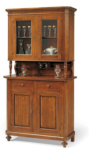 CHELSEY - credenza con vetrina in legno massello
