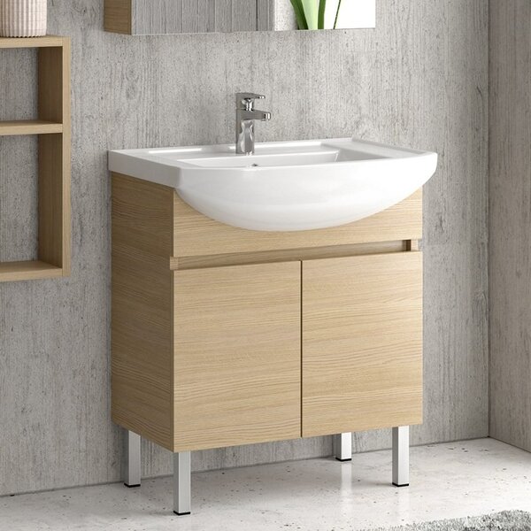 Mobile bagno a terra 65 cm con 2 ante BN-65AT - KAMALU