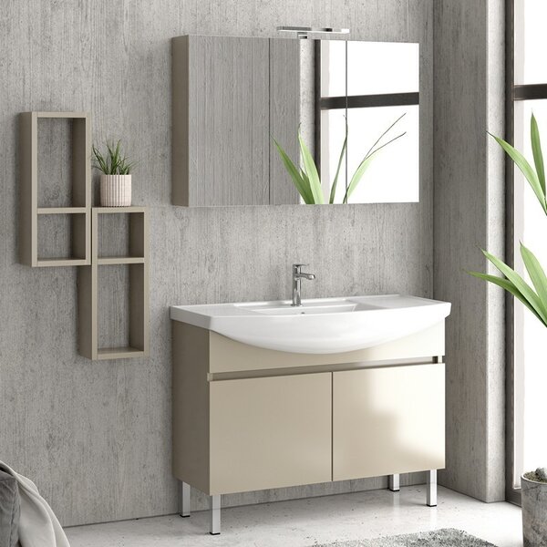 Mobile bagno a terra 100 cm con 2 ante BN-100C - KAMALU
