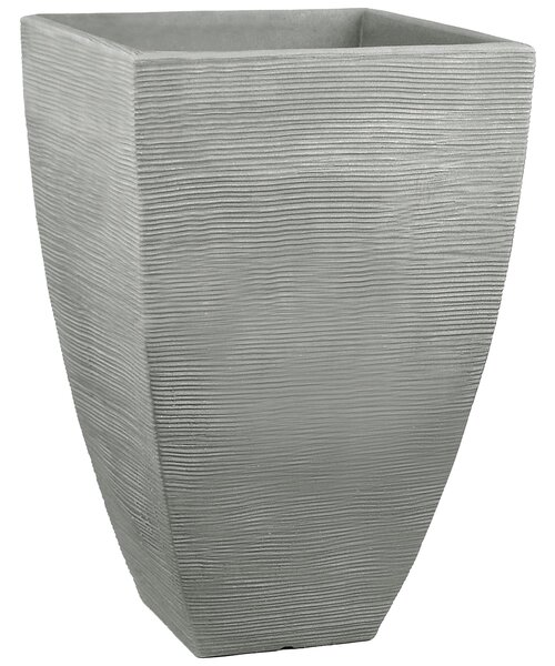 Vaso quadrato scanalato 60 cm grigio PATIO