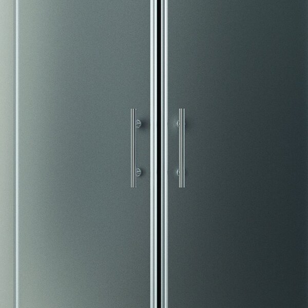 Kamalu box doccia semicircolare 90x90 vetro satinato anticalcare kf2000