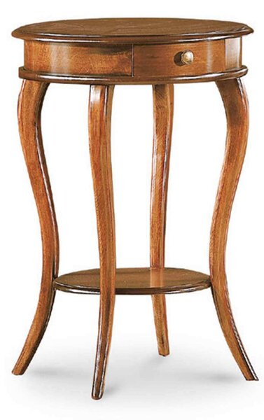 DONALD - tavolino in legno massello tondo cm Ø 50 X 74