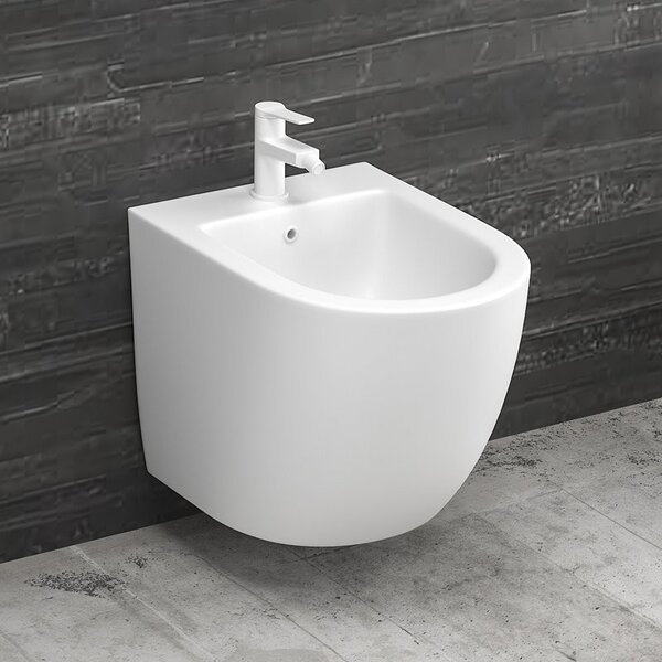 Kamalu sanitari sospesi senza brida colore bianco lucido | mil-bl