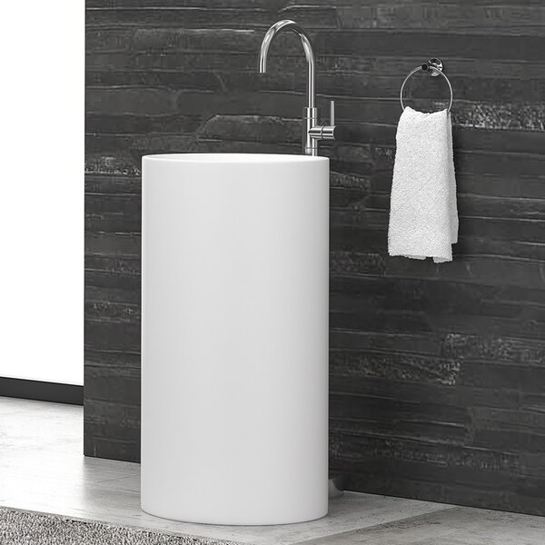 Kamalu lavabo a terra freestanding colore opaco bianco mil-fb