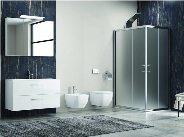 Kamalu box doccia 70x70 cm angolare vetro satinato kf1000