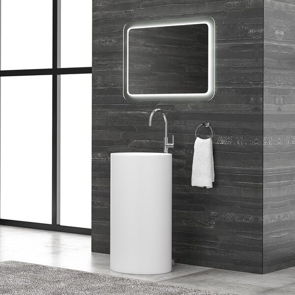 Kamalu lavabo a terra freestanding colore opaco bianco mil-fb