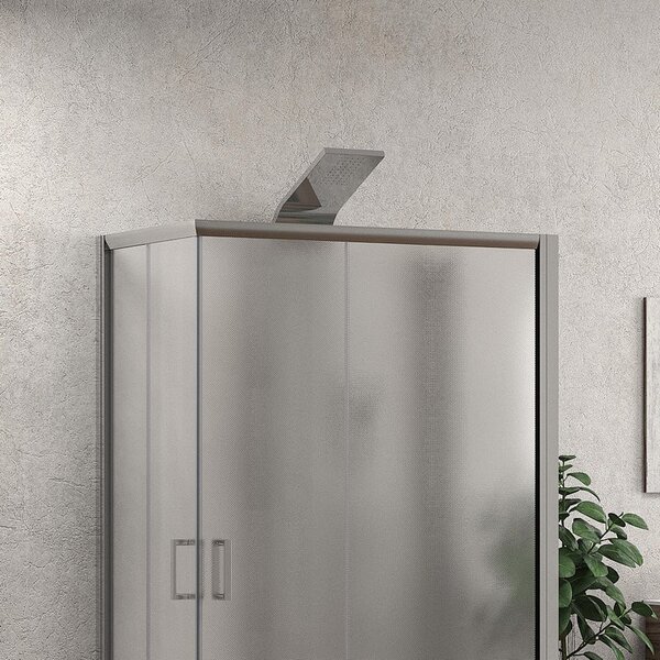 Kamalu box doccia 3 lati 90x90x90 altezza 180 vetro opaco k410