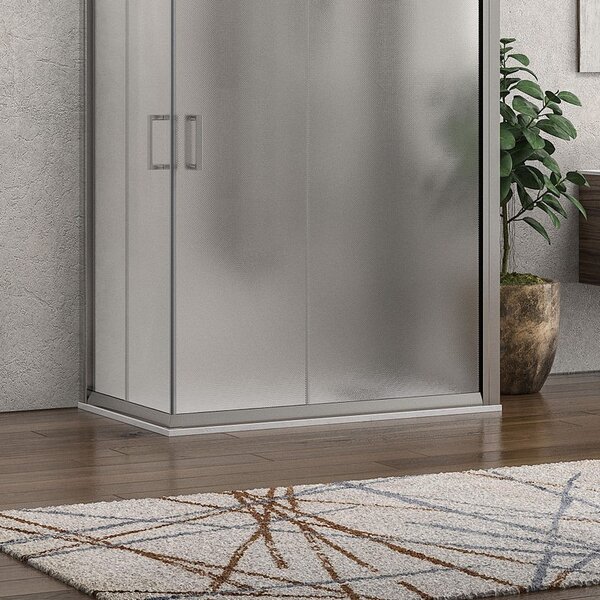 Kamalu box doccia 3 lati 90x90x90 altezza 180 vetro opaco k410