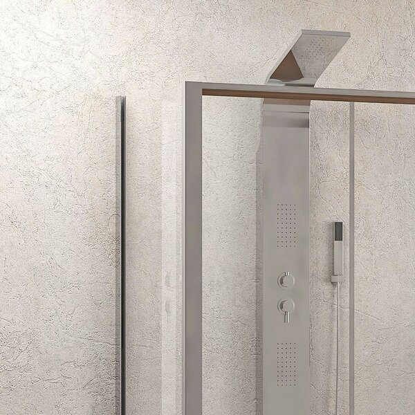 Kamalu box doccia 3 lati 70x100x70 apertura scorrevole vetro trasparente k410ns