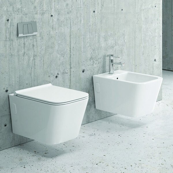 Kamalu wc sospeso senza brida per bagni stretti modello litos-s200