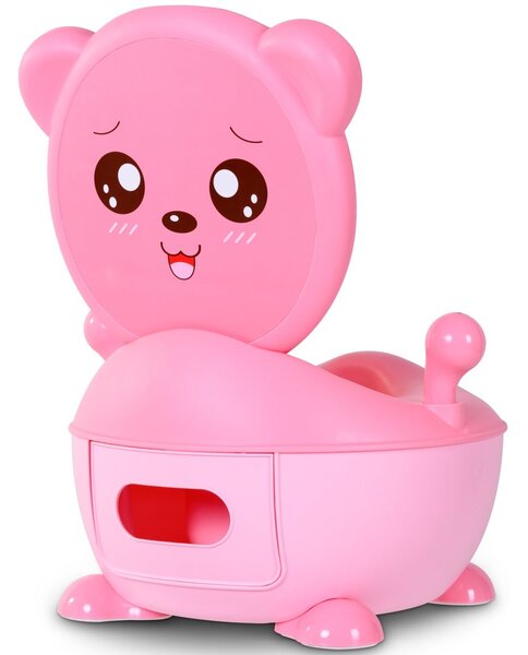 Costway Vasino toilette WC per bambini, Toilette in plastica ecologico Rosa