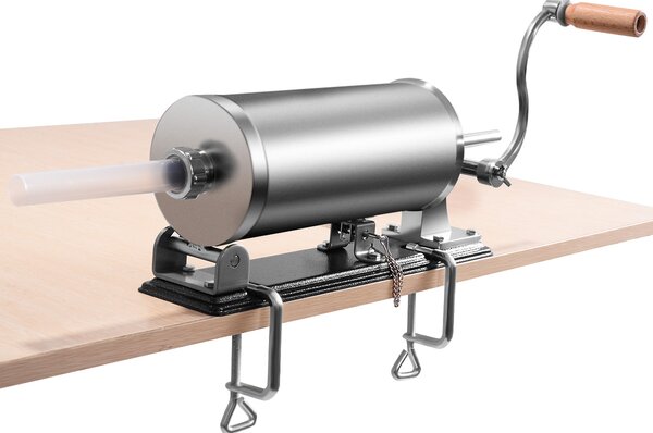 Costway 3,6L Macchina insaccatrice per salsicce in acciaio inox con 4 tubi di riempimento, Insaccatrice manuale casa
