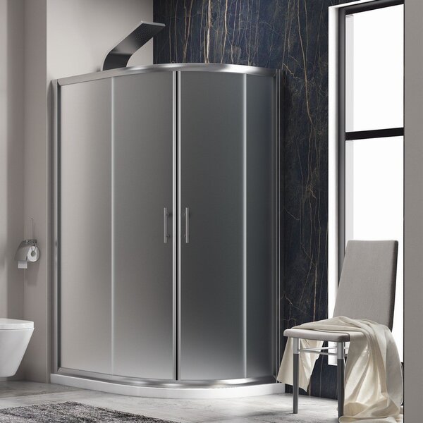 Kamalu box doccia stondato 120x90cm vetro opaco kam-k270