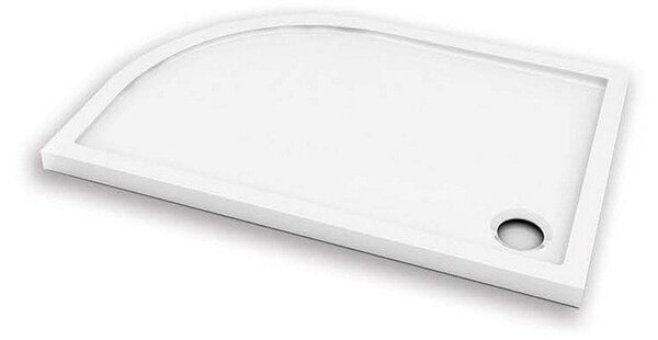 KAMALU - Piatto doccia 100x80 semicircolare versione sinistra KAM-1000