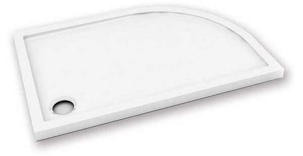 KAMALU - Piatto doccia 100x80 semicircolare versione destra KAM-1000