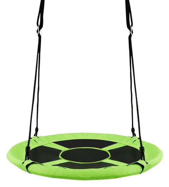 Costway Altalena a nido per bambini in tessuto da giardino, Nido Altalena da appendere 100CM 150KG, Verde
