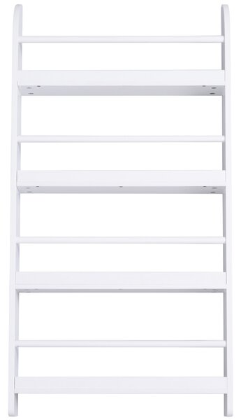Homcom Libreria Scaffale da Parete 4 Mensole in Legno Bianco 59 x 12 x 113cm|Aosom