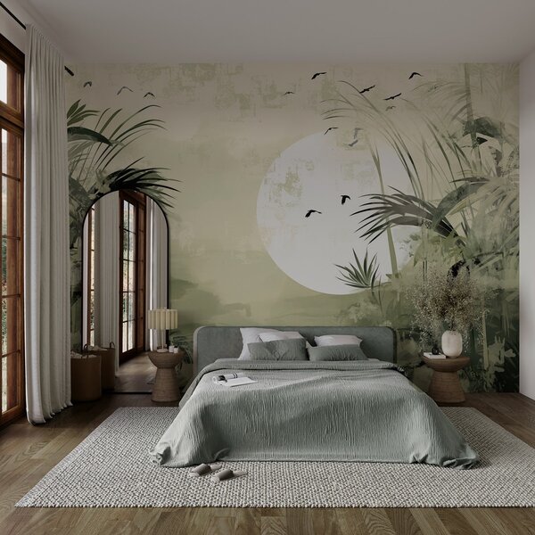 Carta da parati Tramonto in stile grunge, Carta da parati Natura, w03695 : Uwalls.it