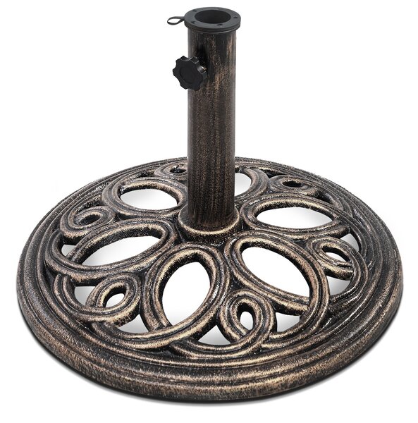 Costway Base per ombrellone per cortile, Supporto resistente per ombrellone in ghisa per interno ed esterno