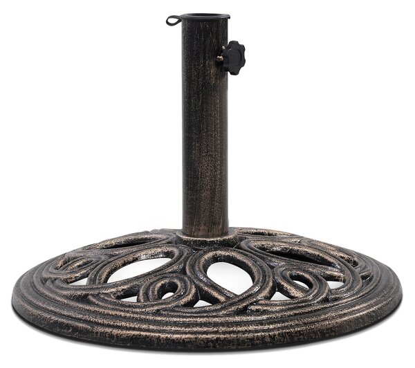 Costway Base per ombrellone per cortile, Supporto resistente per ombrellone in ghisa per interno ed esterno