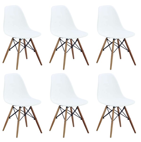 JULIETTE - set di 6 sedie moderne con gambe in legno