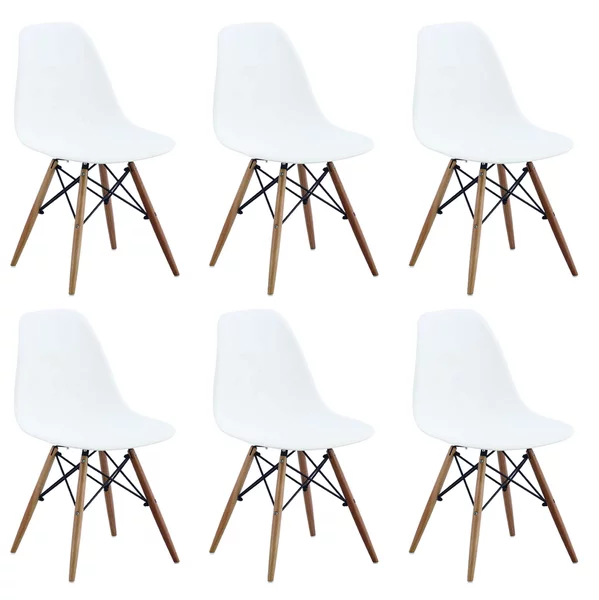 JULIETTE - sedia stile nordico con gambe in legno set da 6