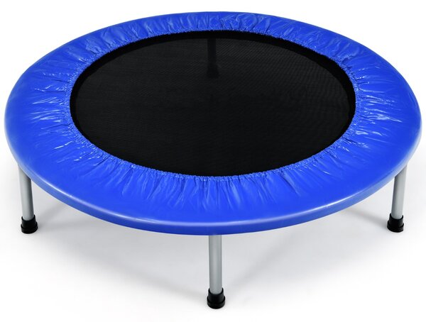 Costway Trampolino pieghevole per bambini con carico massimo 150kg, Mini trampolino portatile per interno Blu