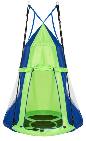 Costway Altalena con tenda da esterno e interno, Altalena con sedile per bambini e bambine, Verde