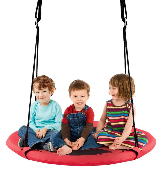 Costway Altalena con tenda da esterno e interno, Altalena con sedile per bambini e bambine, Arancione