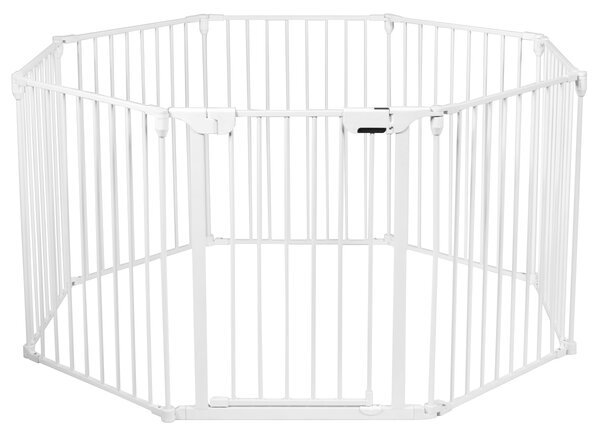 Costway Box con 8 pannelli per bambini, Centro attività sicuro e facile da trasportare, Bianco