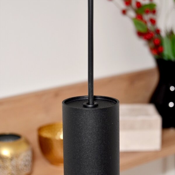 LED Lampadario a sospensione con filo TUBA 3xGU10/4,8W/230V nero