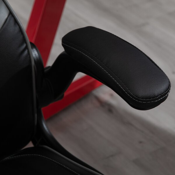 Vinsetto Poltrona da gaming sedia da gioco gaming girevole a 360° ergonomica altezza regolabile braccioli ribaltabili cuscino poggiatesta incluso rivestimento similpelle 67 x 70 x 106-112 cm grigio chiaro e nero