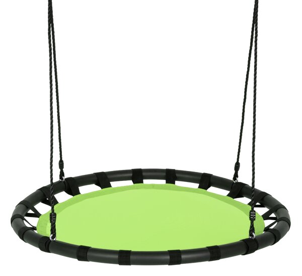 Costway Altalena 100 cm con altezza regolabile per bambini e adulti, Altalena rotonda per interno ed esterno, Verde