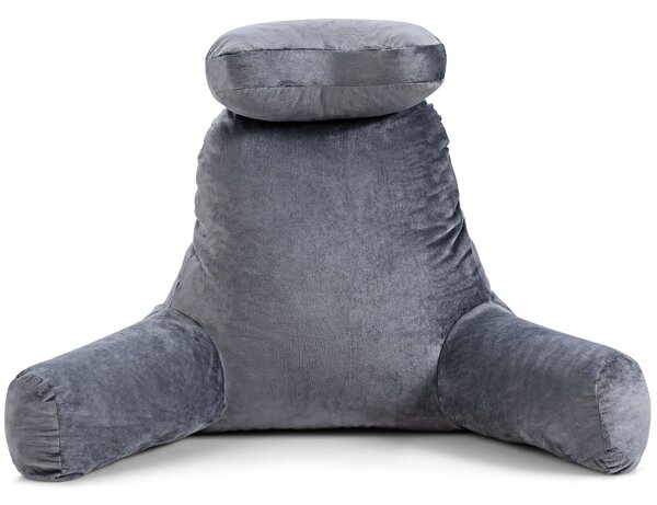 Costway Cuscino da lettura per letto imbottitura in memory foam, Cuscino da lettura con supporto braccia
