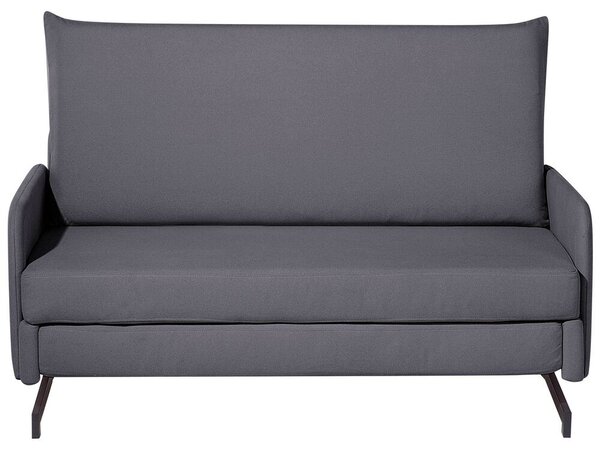 Divano letto in tessuto di colore grigio 2 posti soggiorno stile moderno salotto contemporaneo Beliani