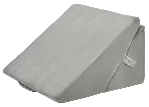 Costway Cuscino memory a cuneo inclinato regolabile, Cuscino ortopedico con supporto rialzato 58x50,5x36cm Grigio