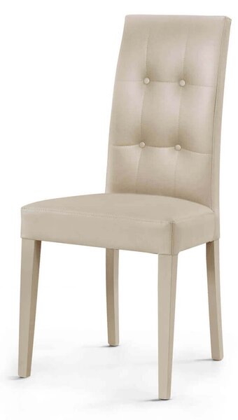 JACQUELYN - sedia moderna ecopelle con 4 bottoni