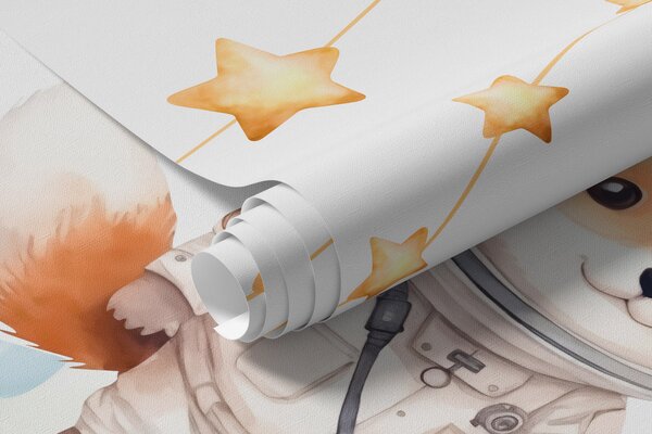 Carta da parati Simpatici astronauti animali nello spazio, Carta da parati Spazio, w03779 : Uwalls.it